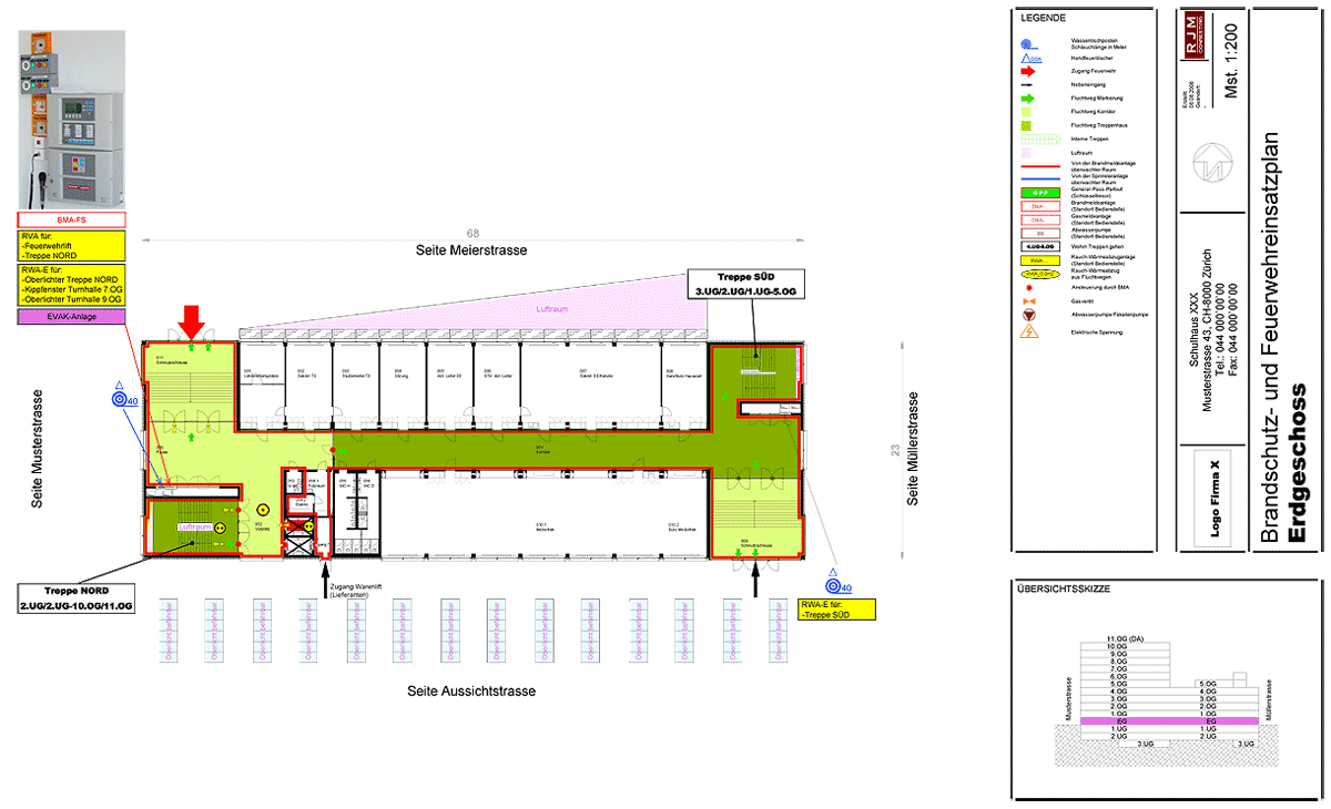 Einsatz- und Brandschutzplan